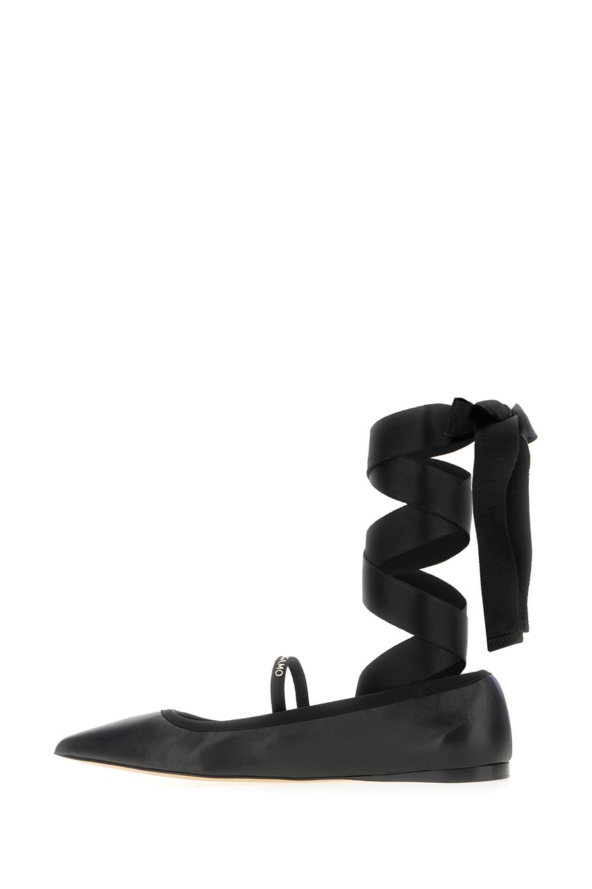 Ferragamo Ferragamo Black suede ballerinas Zwart