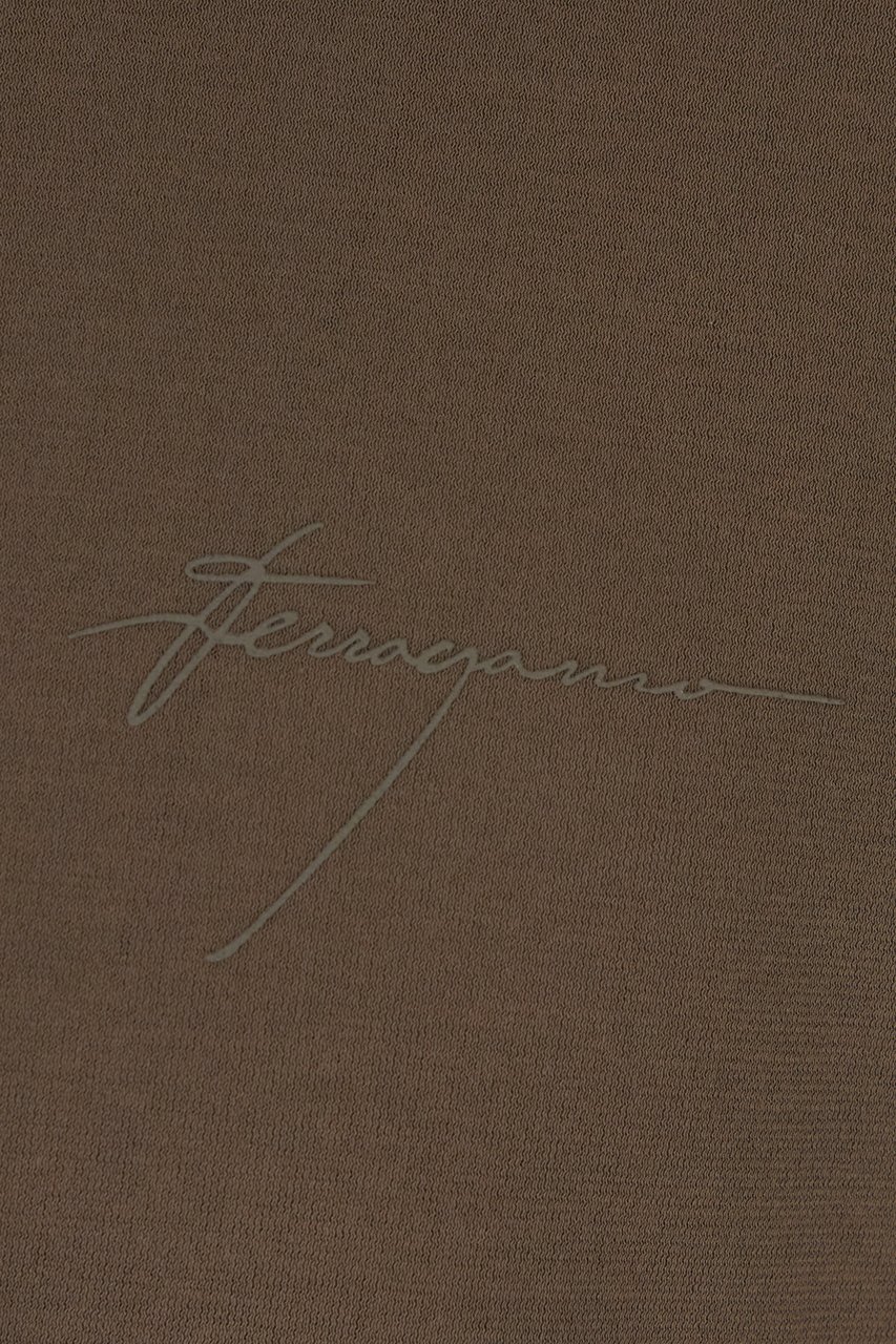 Ferragamo Ferragamo Mud cotton polo shirt Groen