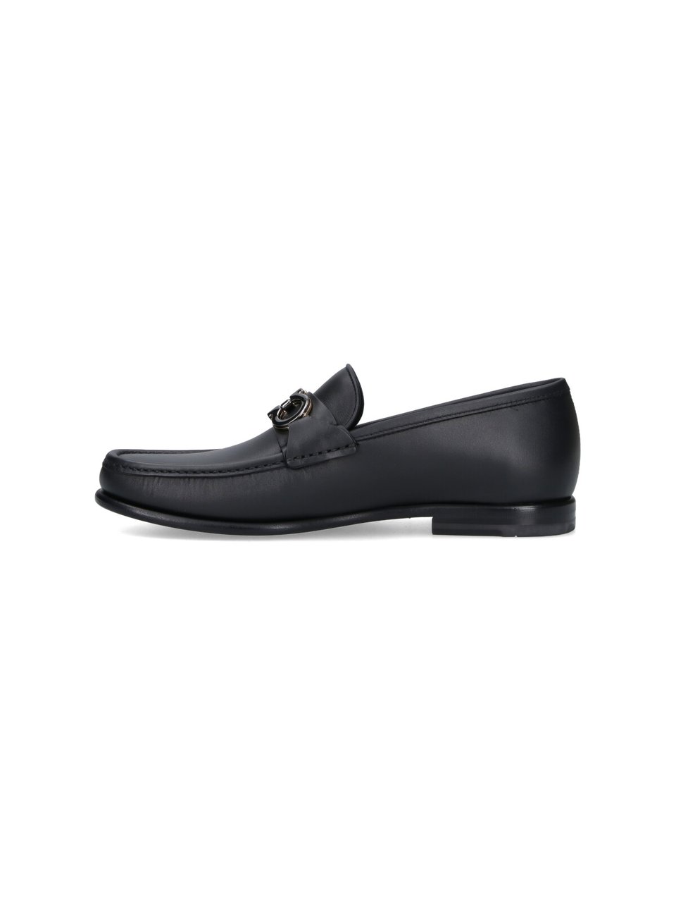 Ferragamo Moccasins with Reversible Silver and Gold Hardware Zwart