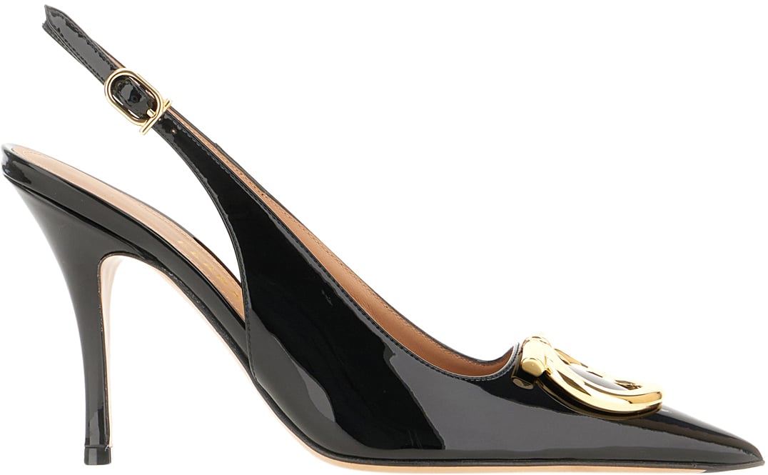 Ferragamo Ferragamo Black leather Sara pumps Zwart