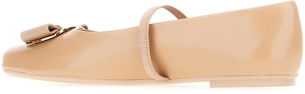 Ferragamo Ferragamo Powder pink nappa leather Zina ballerinas Roze