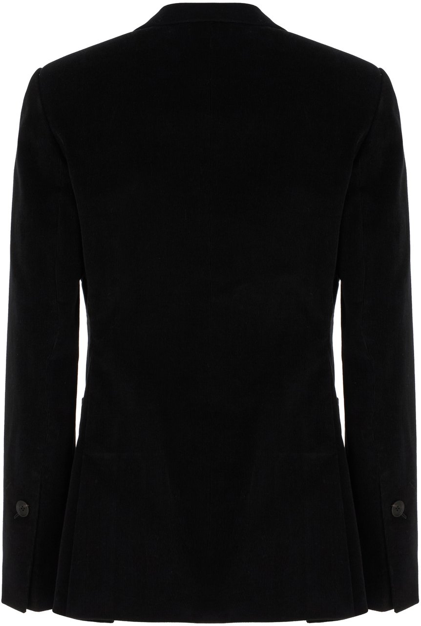 Ferragamo Ferragamo Black stretch cotton blazer Zwart