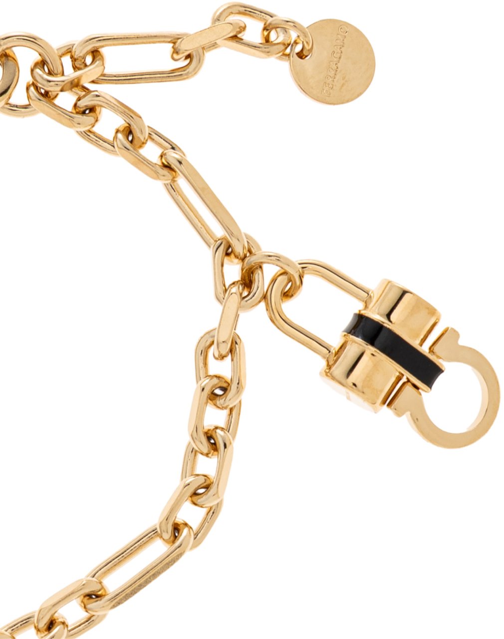 Ferragamo Gancini Logo Charm Bracelet Goud