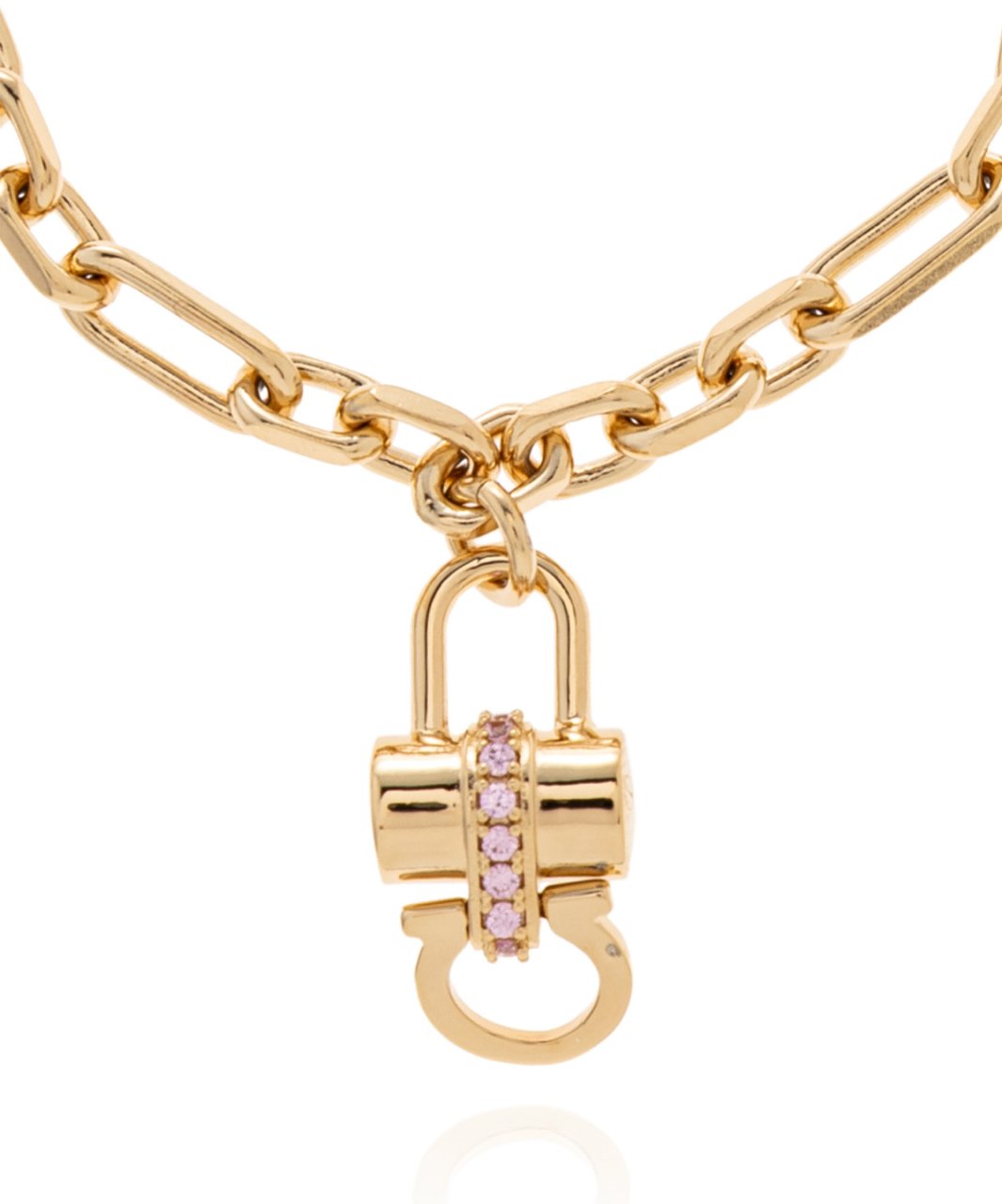 Ferragamo Gancini Logo Charm Bracelet Goud