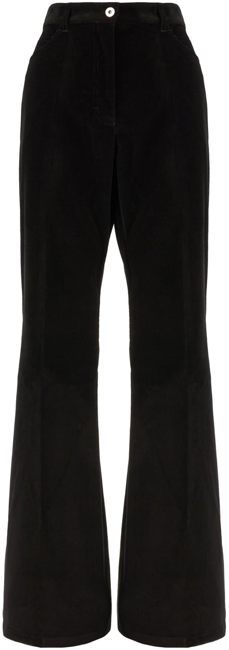Ferragamo Ferragamo Black stretch cotton pants Zwart