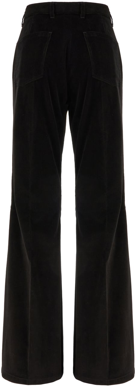 Ferragamo Ferragamo Black stretch cotton pants Zwart