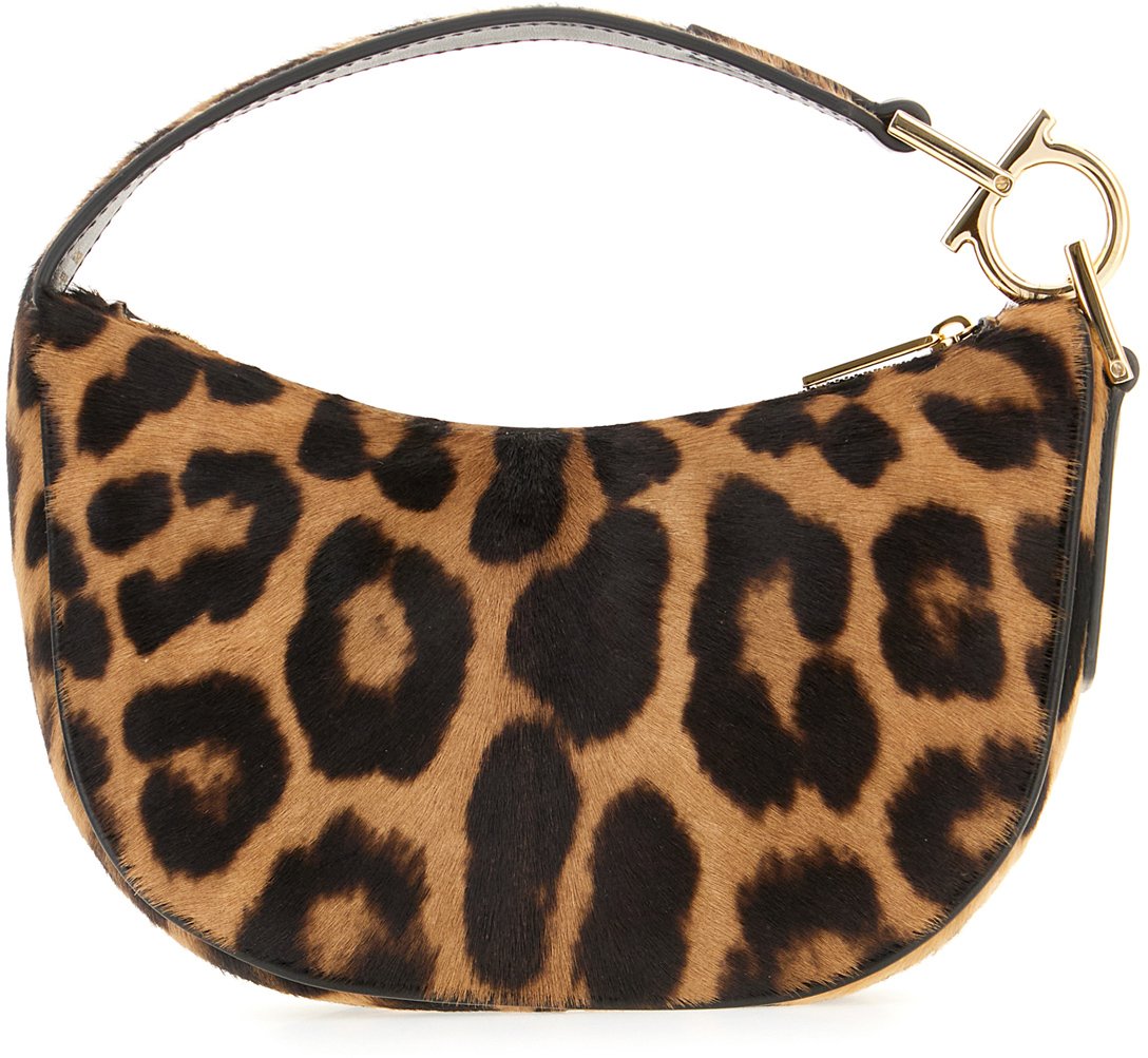 Ferragamo Ferragamo Multicolor calf hair handbag Dierenprint