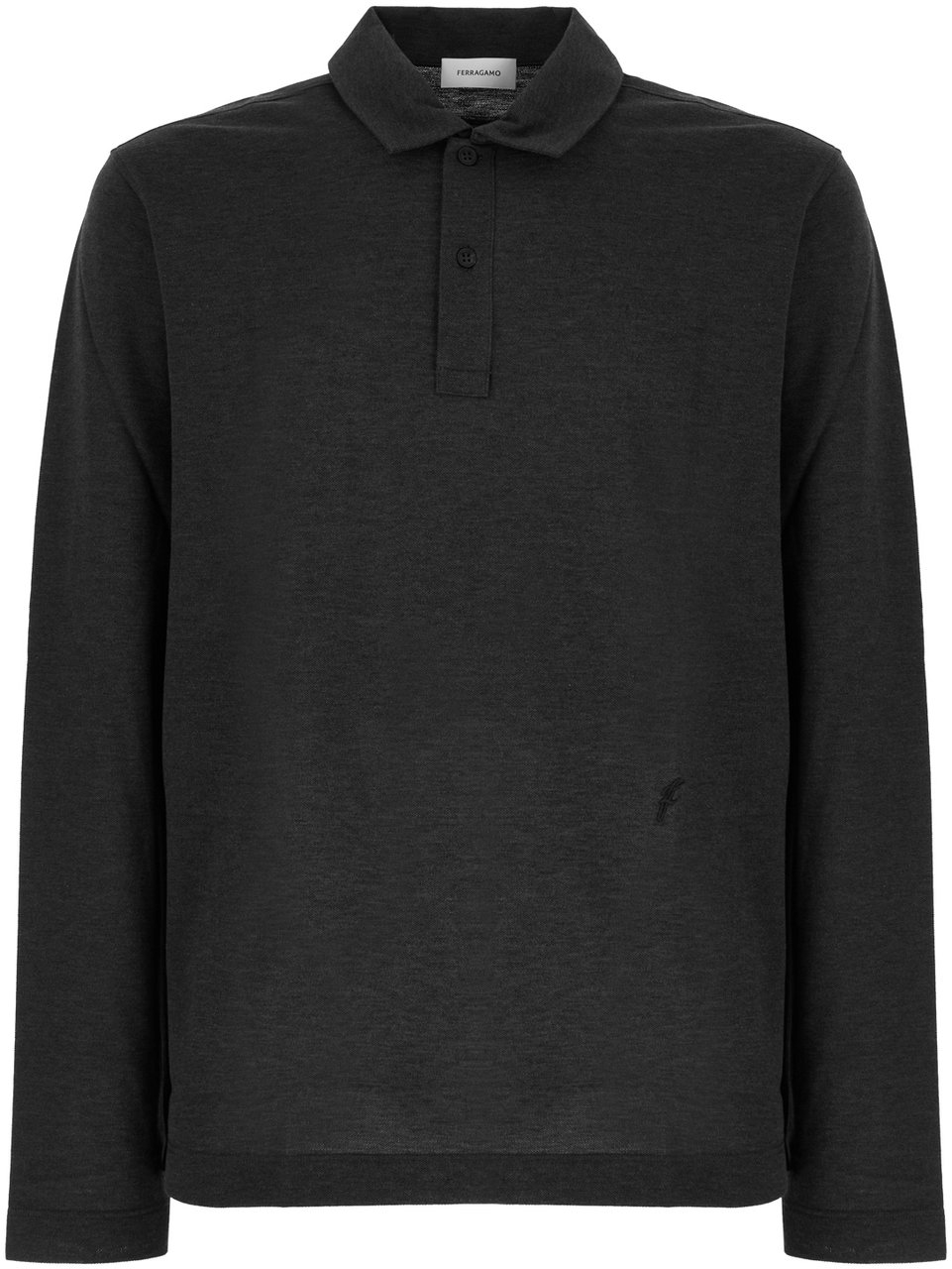 Ferragamo Ferragamo Graphite cotton blend polo shirt Grijs