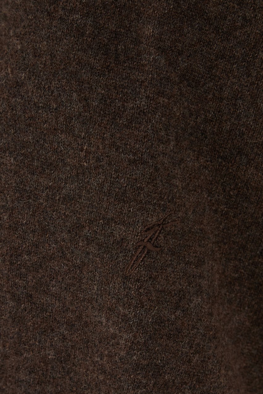 Ferragamo Ferragamo Chocolate stretch wool blend sleeveless sweater Bruin