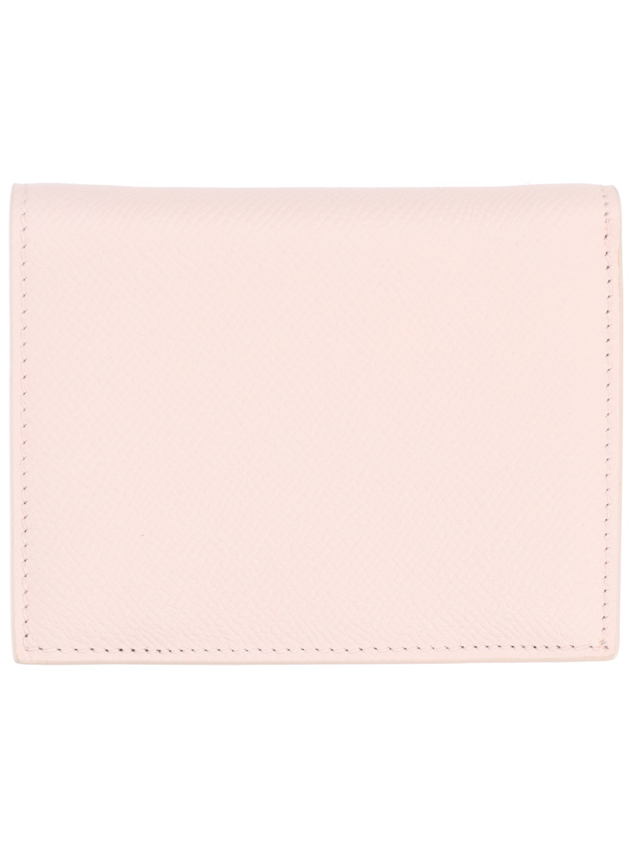 Ferragamo Pale Pink Calf Leather Wallet Neutraal