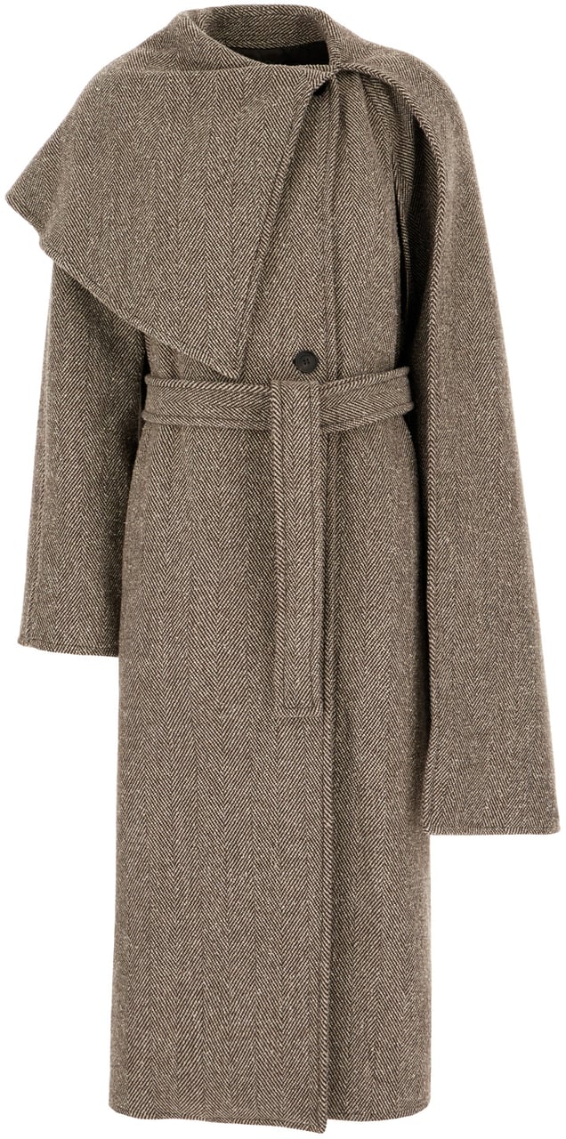 Ferragamo Ferragamo Embroidered wool blend coat Divers