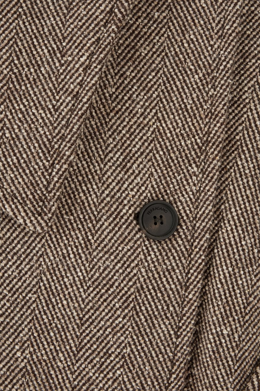 Ferragamo Ferragamo Embroidered wool blend coat Divers