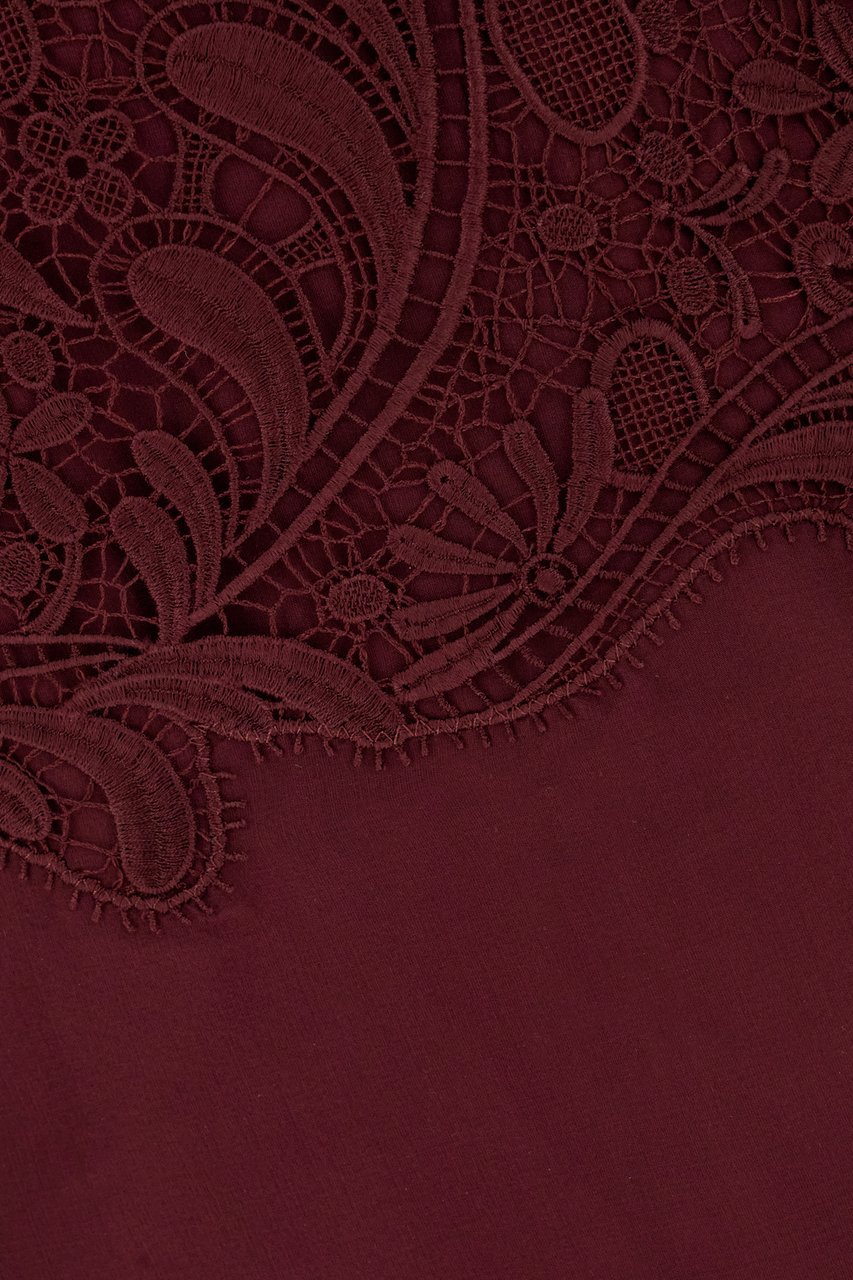 Ferragamo Ferragamo Burgundy silk dress Rood