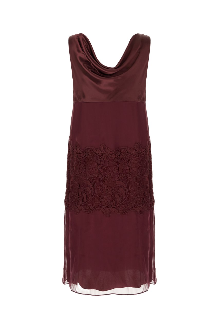 Ferragamo Ferragamo Burgundy silk dress Rood