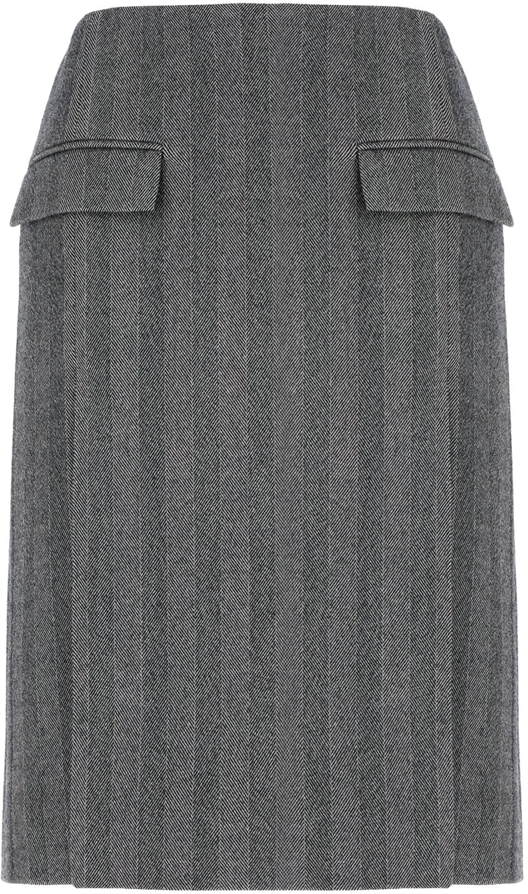 Ferragamo Ferragamo Embroidered stretch wool blend skirt Divers