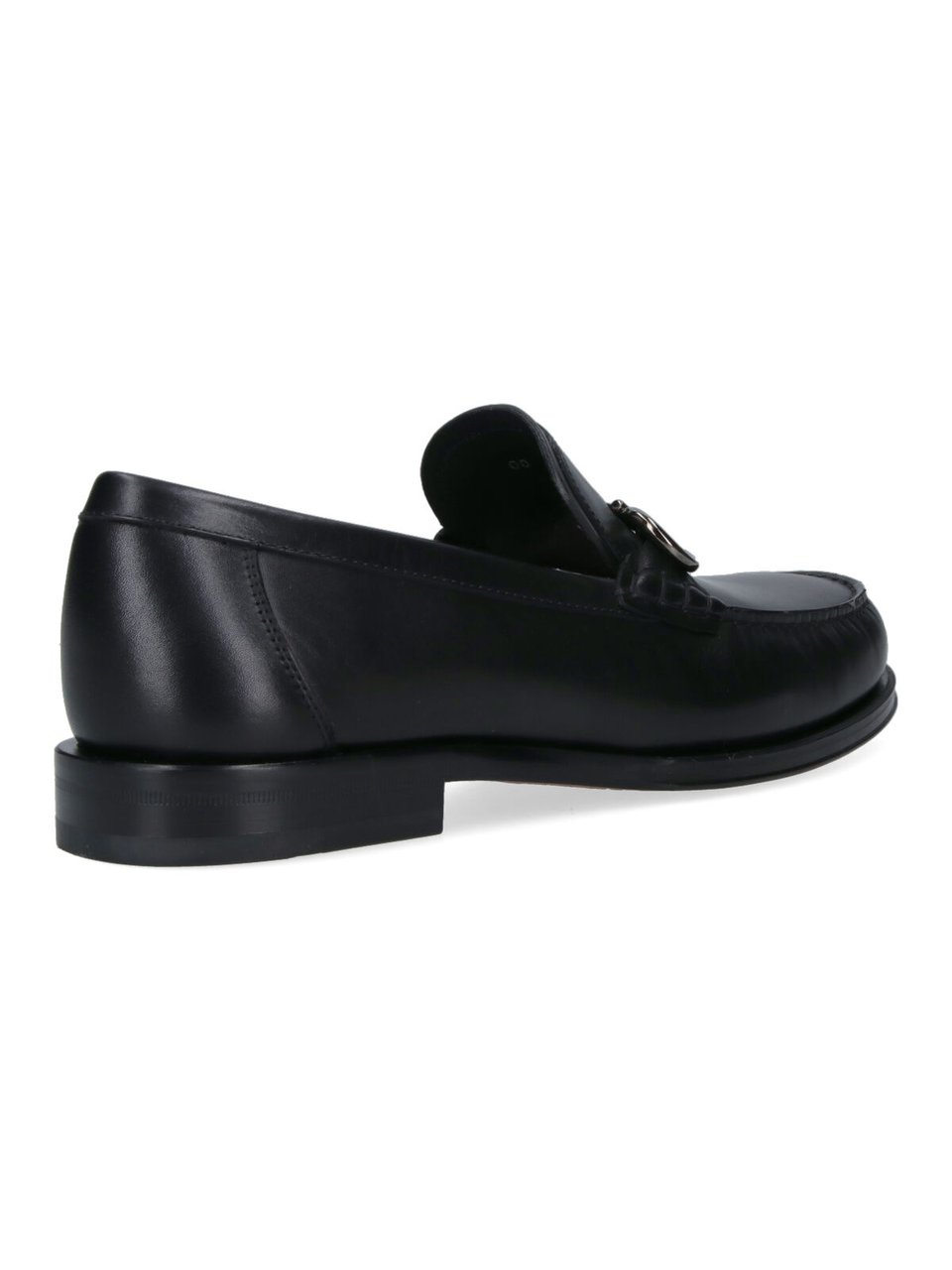 Ferragamo Smooth Leather Moccasin Toe Shoes with Polished Finish Zwart