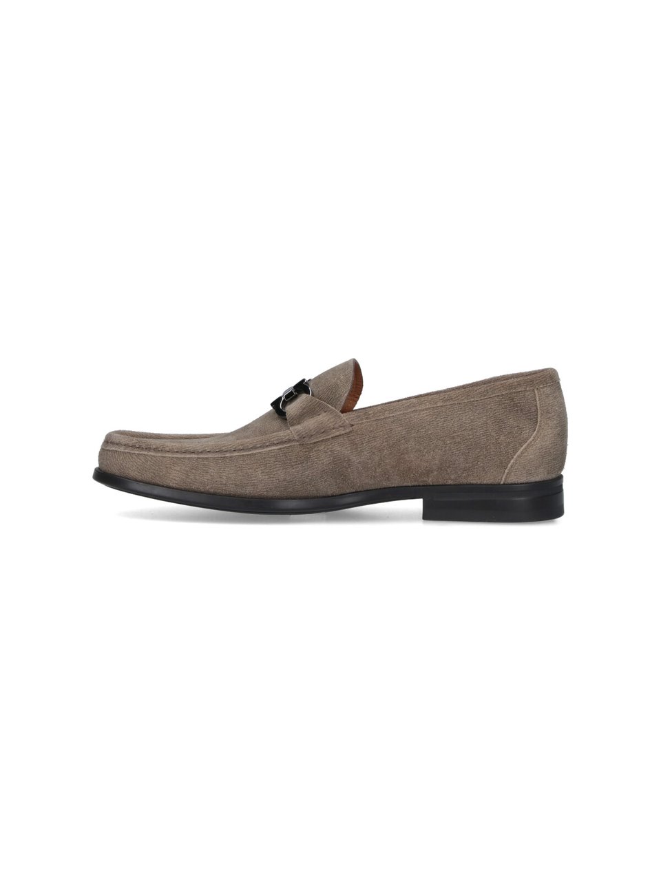 Ferragamo "Gancini" Suede Moccasins – Beige Neutraal