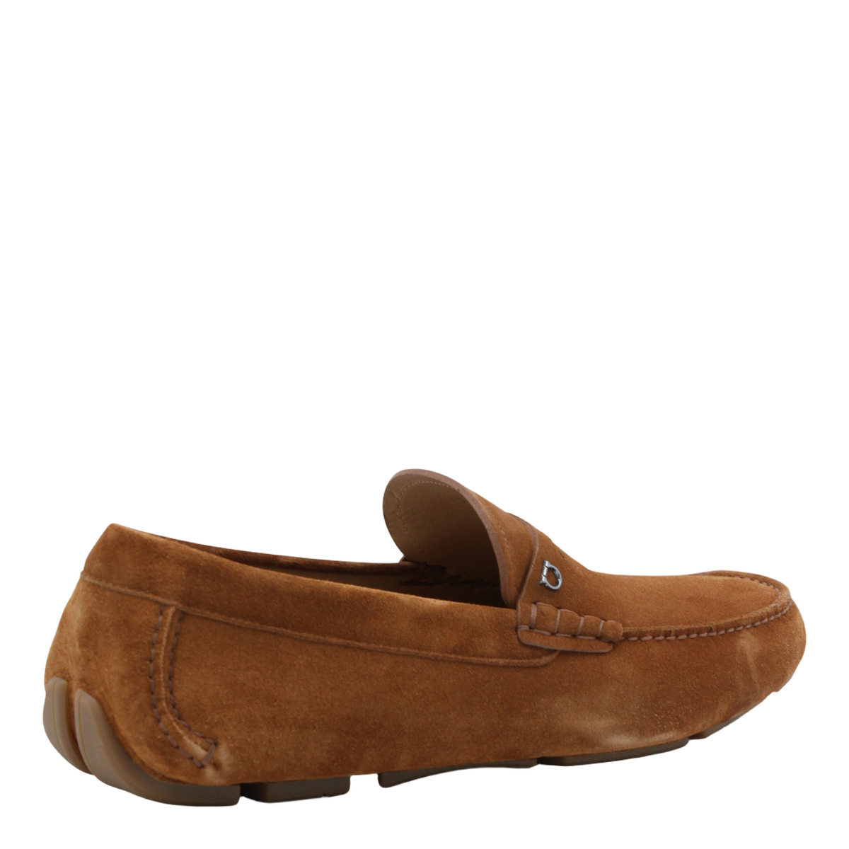Ferragamo Sleek Black Loafers With Rounded Toe And Minimalist Design Bruin