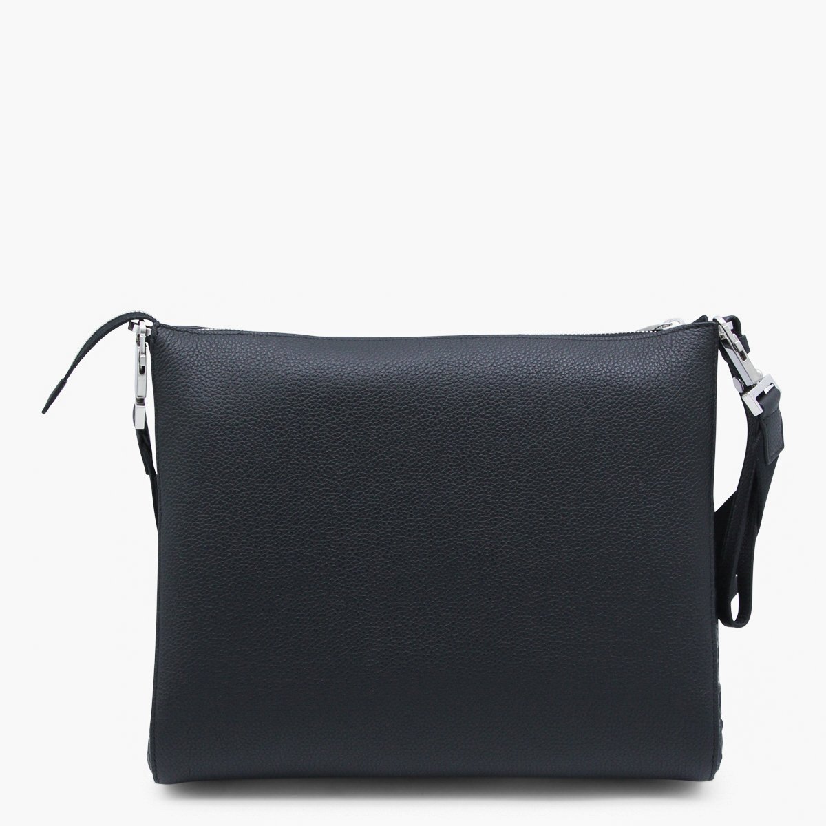 Ferragamo Structured Black Bag with Clean Lines Zwart