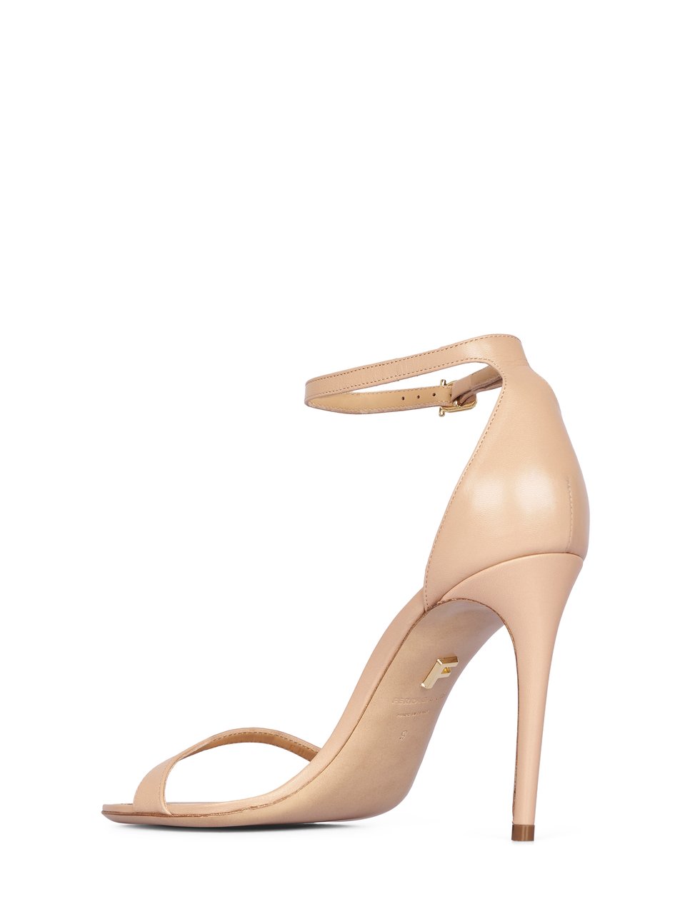 Ferragamo High Heel Sandals with Adjustable Ankle Strap Neutraal