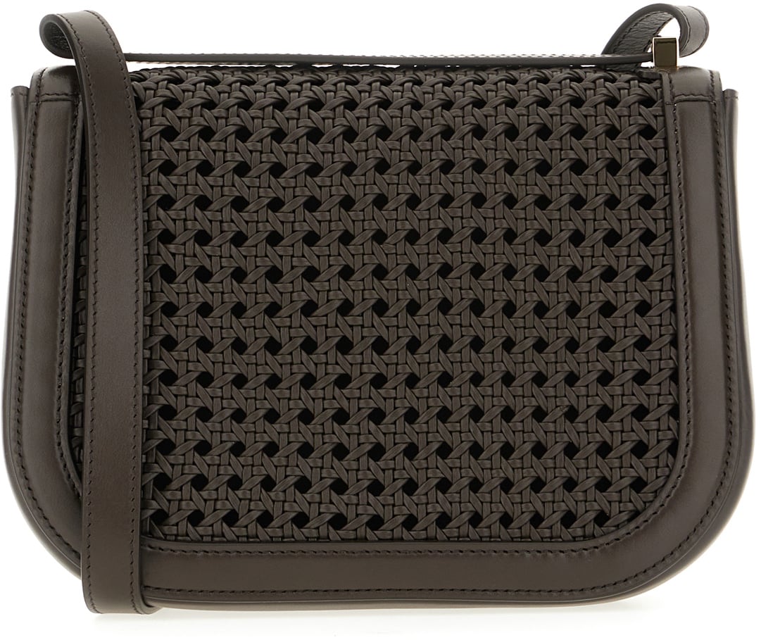 Ferragamo Ferragamo Chocolate leather crossbody bag Bruin