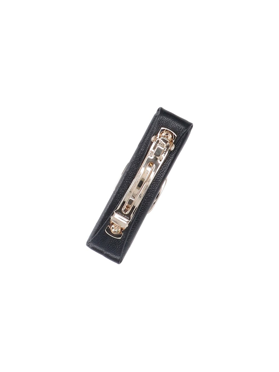 Ferragamo Black Vara Leather Hair Clip Zwart