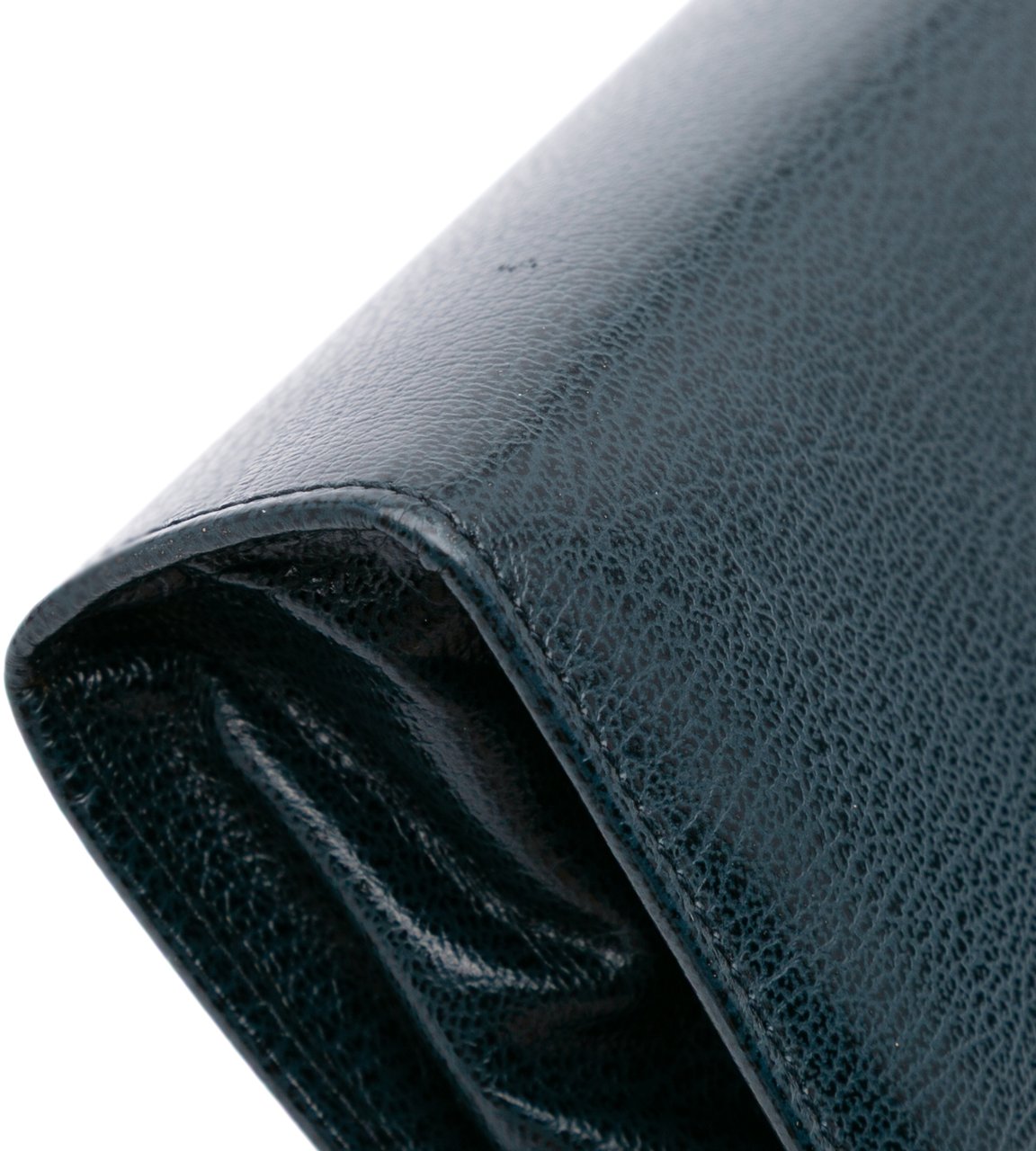 Ferragamo Leather Gancini Clutch Blauw