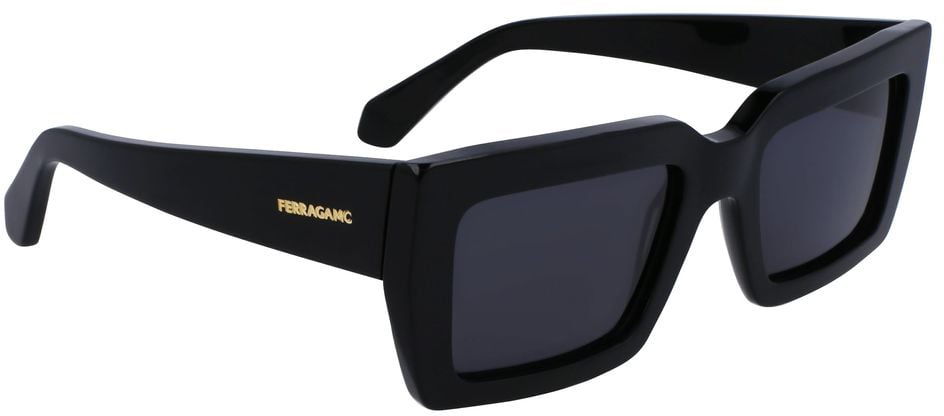 Ferragamo Black Acetate Sunglasses Zwart