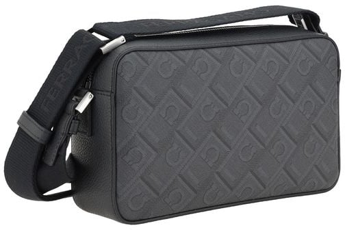 Ferragamo Ferragamo Black Polyethylene Shoulder Bag Zwart