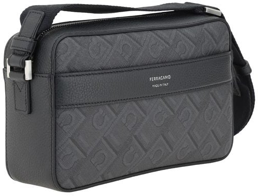 Ferragamo Ferragamo Black Polyethylene Shoulder Bag Zwart