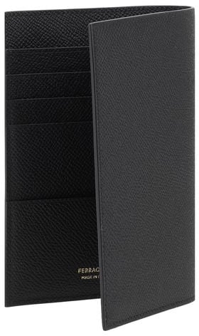 Ferragamo Ferragamo Black Calf Leather Bos Taurus Wallet Zwart