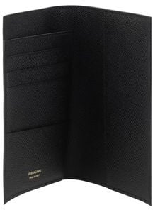 Ferragamo Ferragamo Black Calf Leather Bos Taurus Wallet Zwart