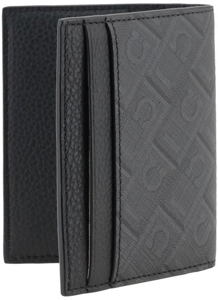 Ferragamo Ferragamo Black Calf Leather Bos Taurus Wallet Zwart