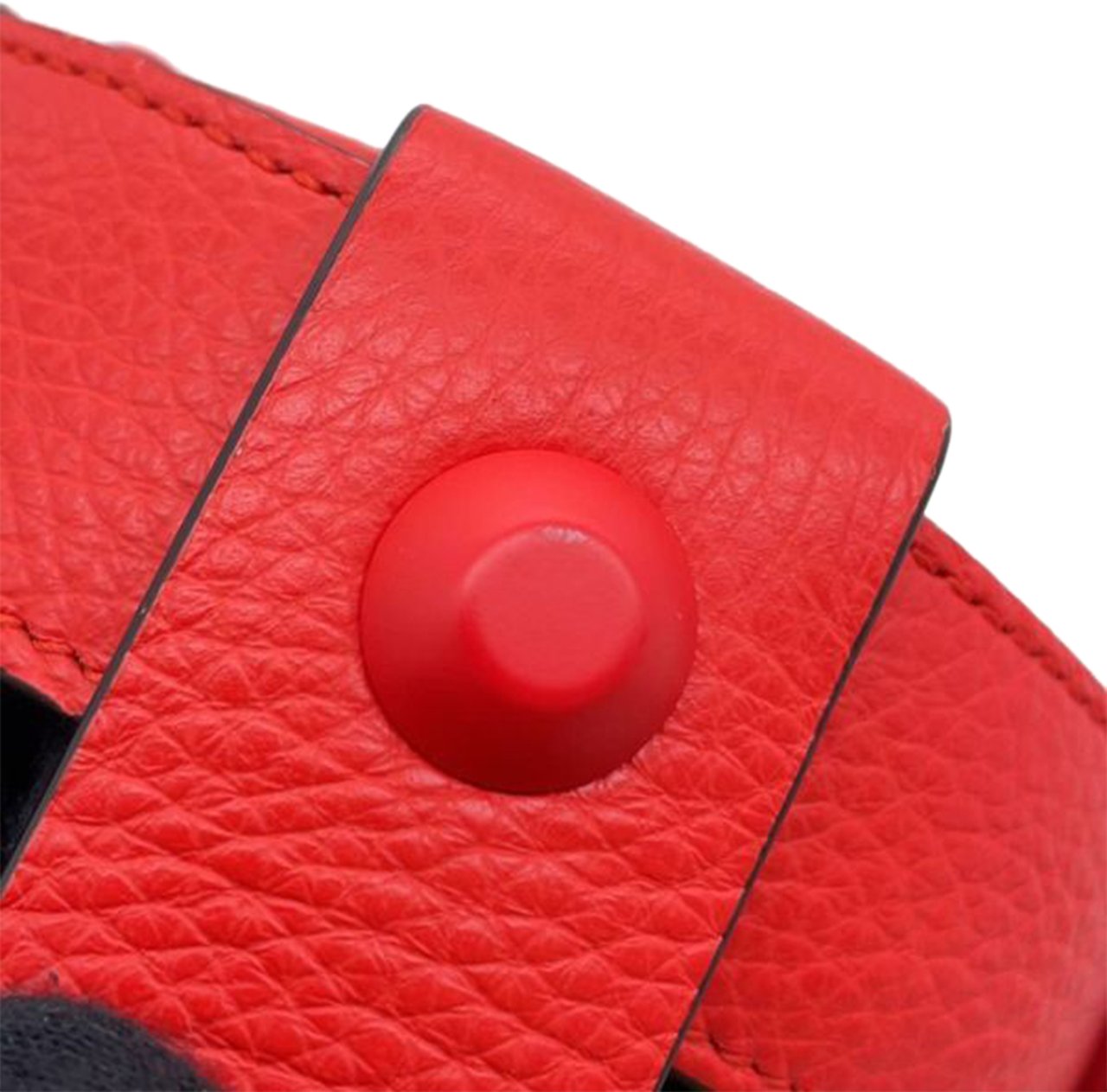 Ferragamo Leather Cage Bucket Bag Rood