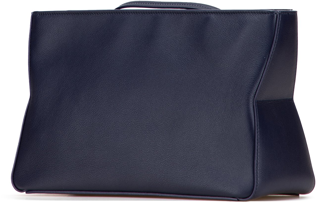 Ferragamo Leather Soft Pouch Blauw