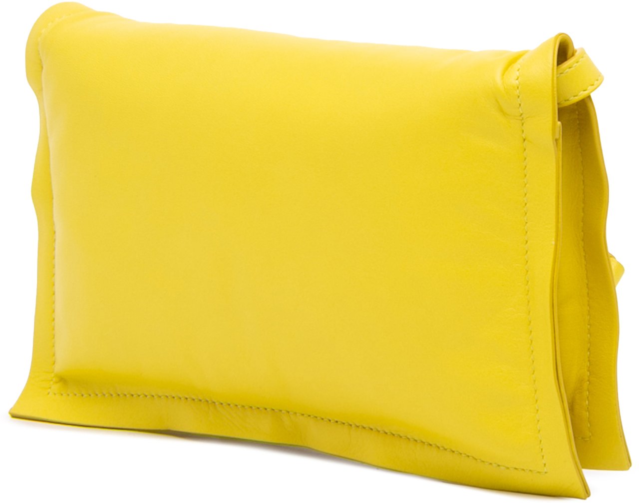 Ferragamo Padded Leather Viva Bow Crossbody Geel