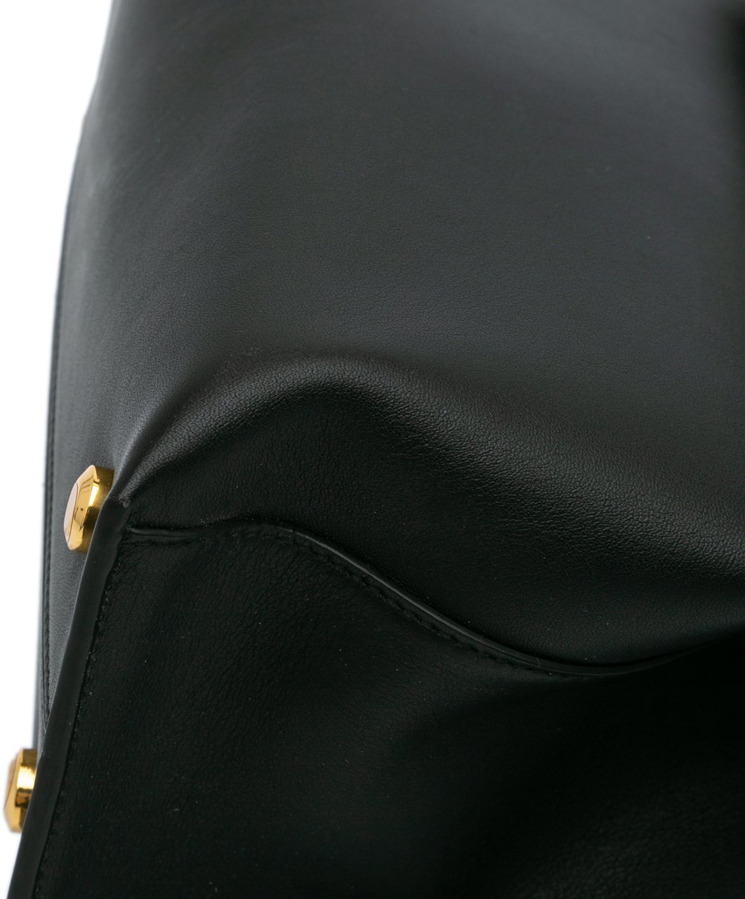 Ferragamo Leather Gancini Trifolio Satchel Zwart