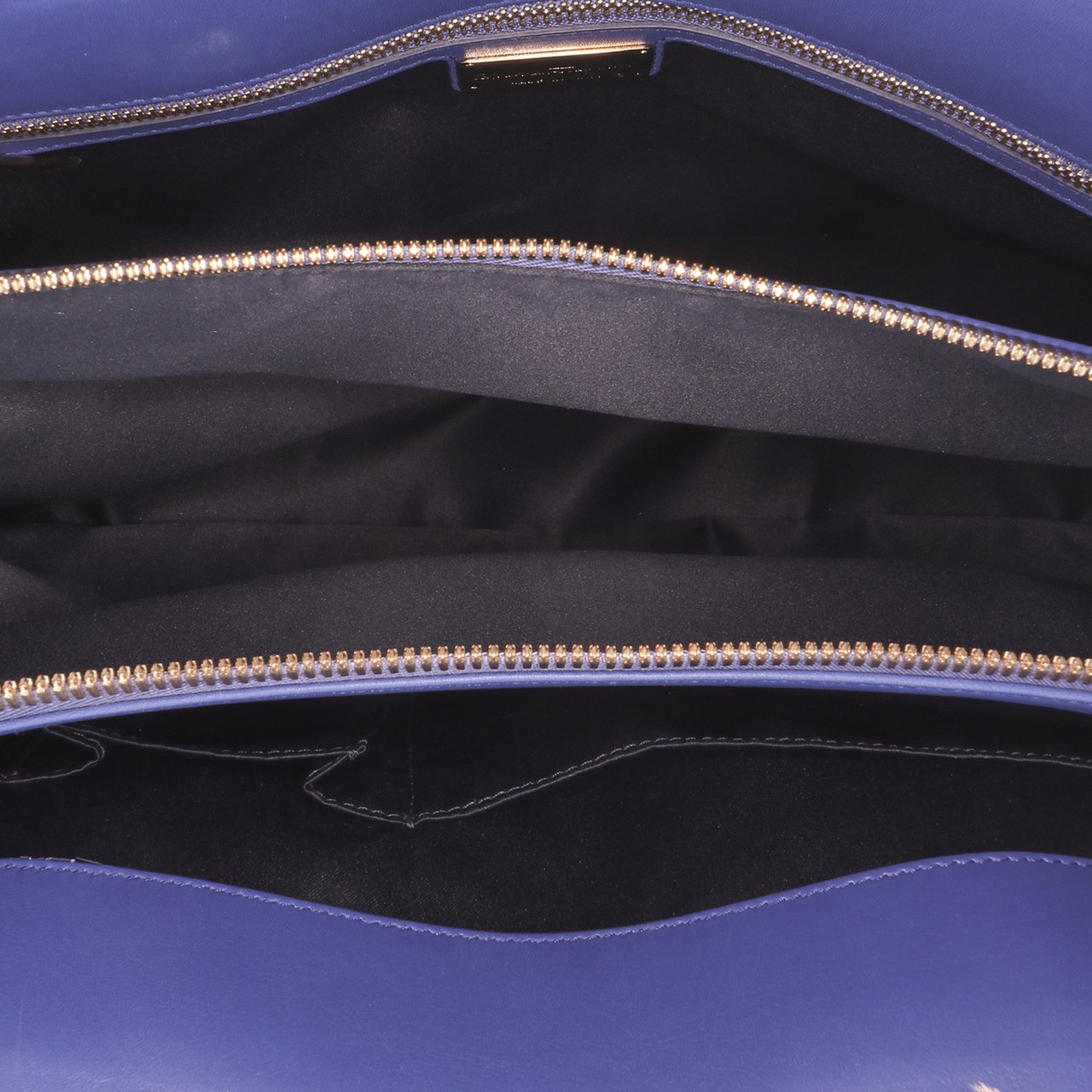 Ferragamo Leather Fiamma East West Tote Blauw