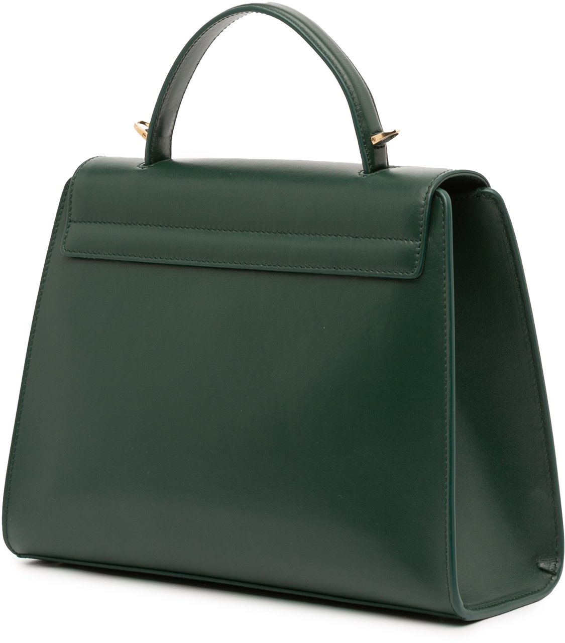 Ferragamo Leather Gancini Thalia Flap Top Handle Bag Groen