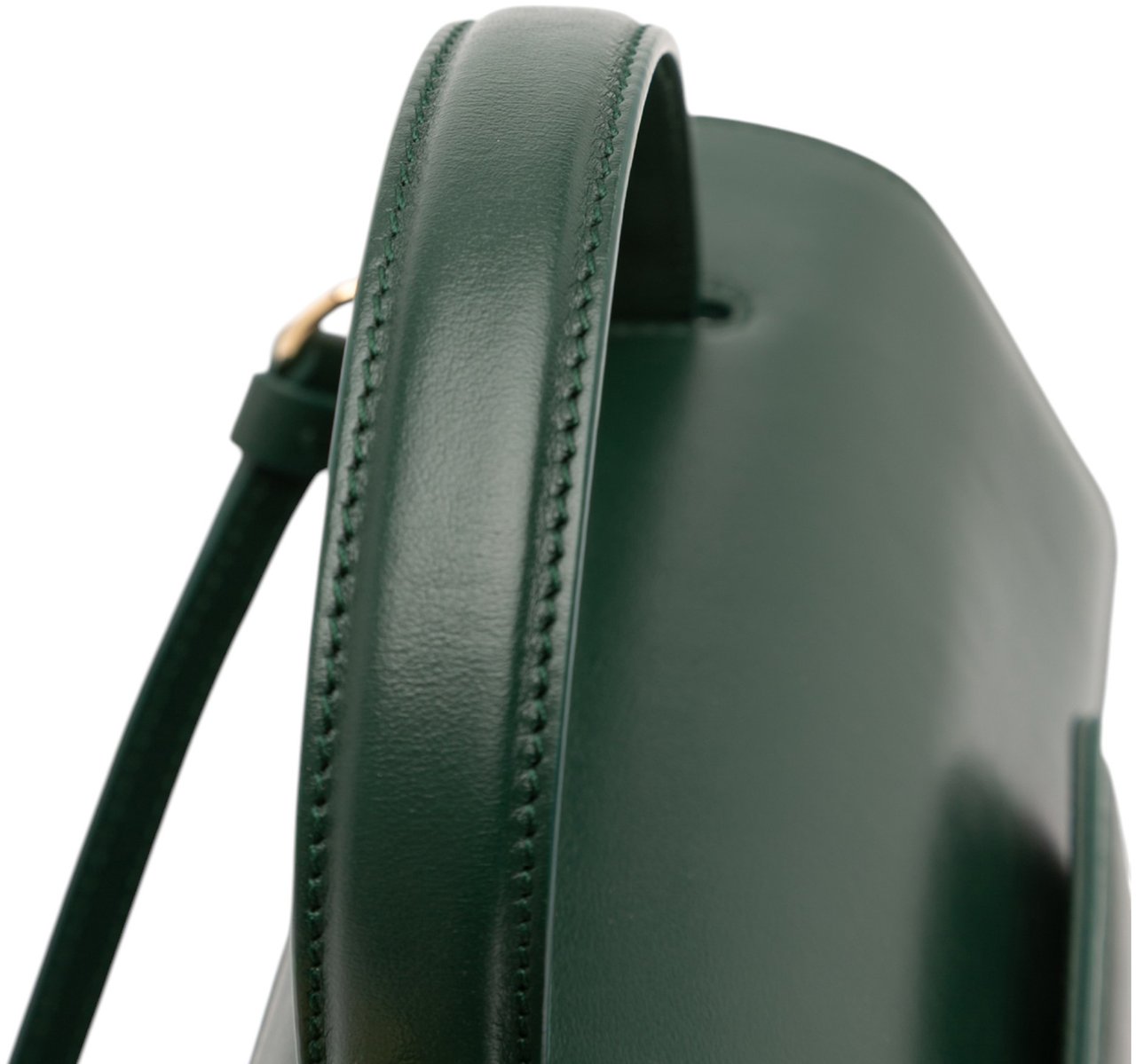 Ferragamo Leather Gancini Thalia Flap Top Handle Bag Groen