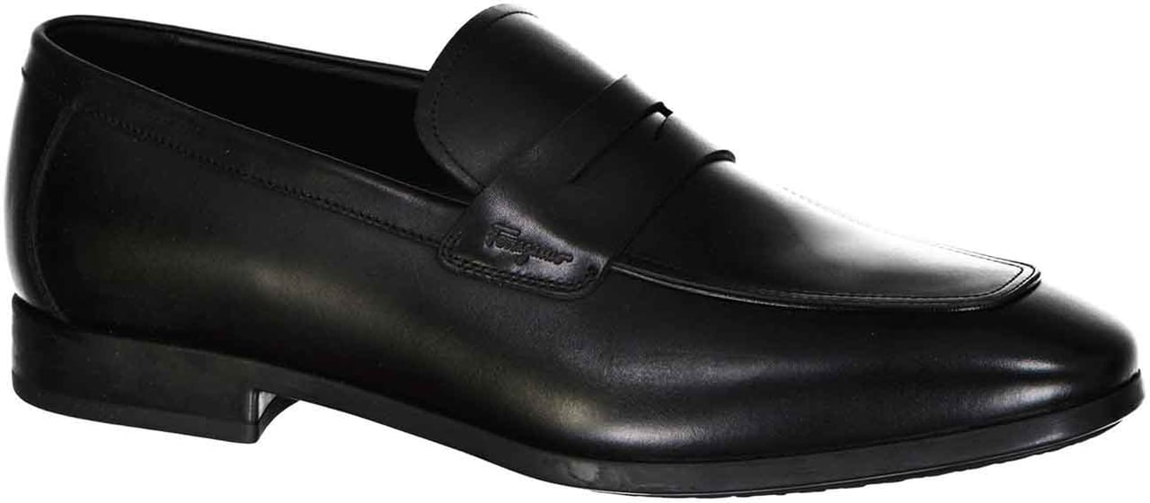 Ferragamo Salvatore Ferragamo Gray Loafers Zwart