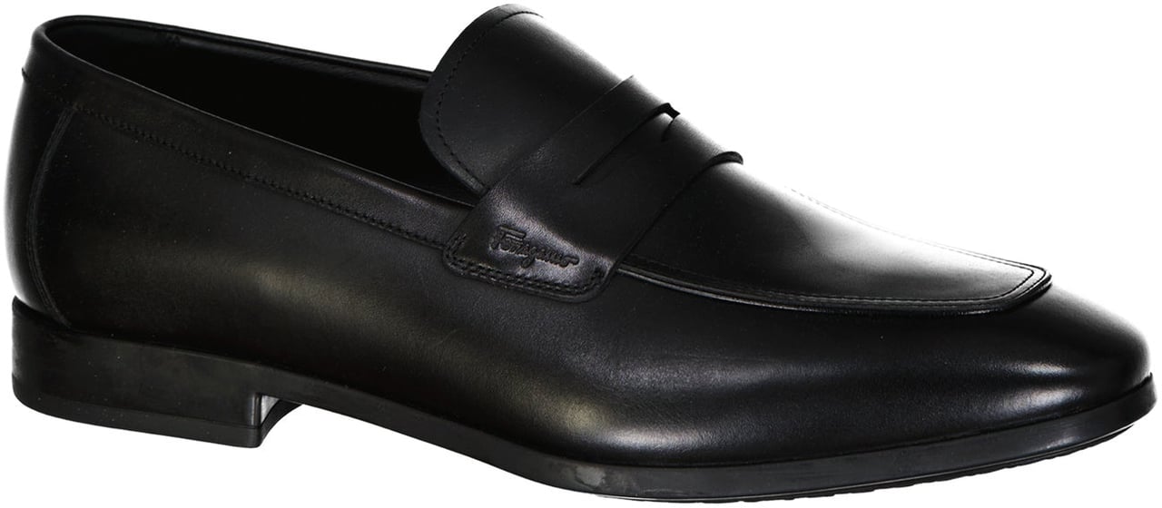 Ferragamo Salvatore Ferragamo Gray Loafers Zwart