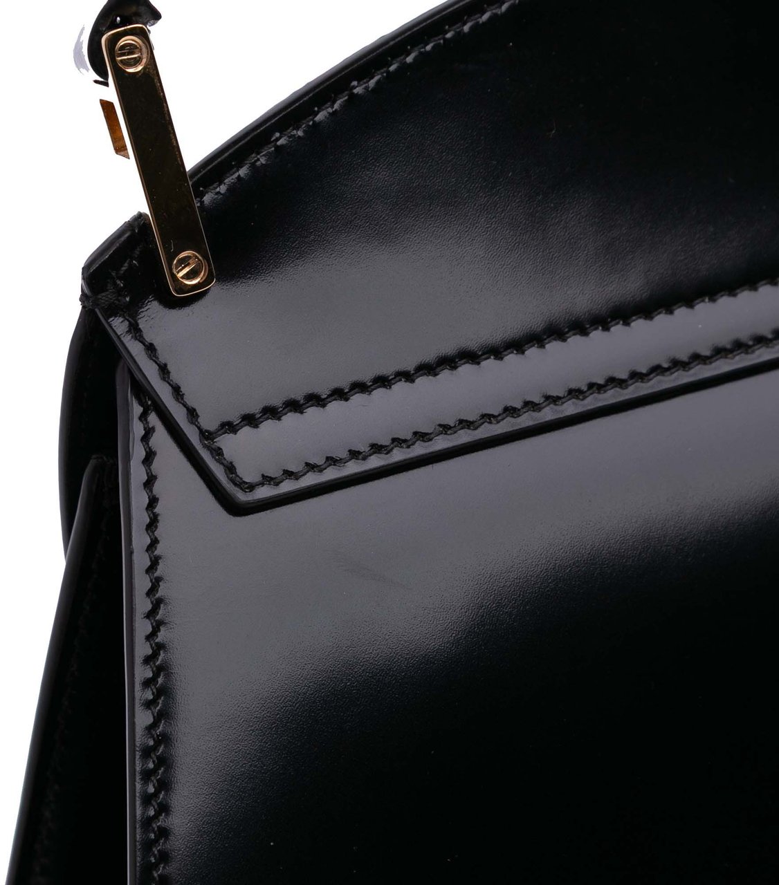 Ferragamo Medium Leather Prisma Top Handle Bag Zwart