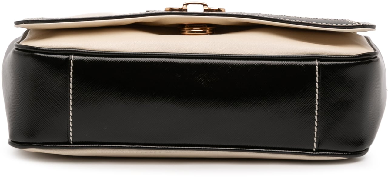 Ferragamo Leather Double Gancini Shoulder Bag Wit