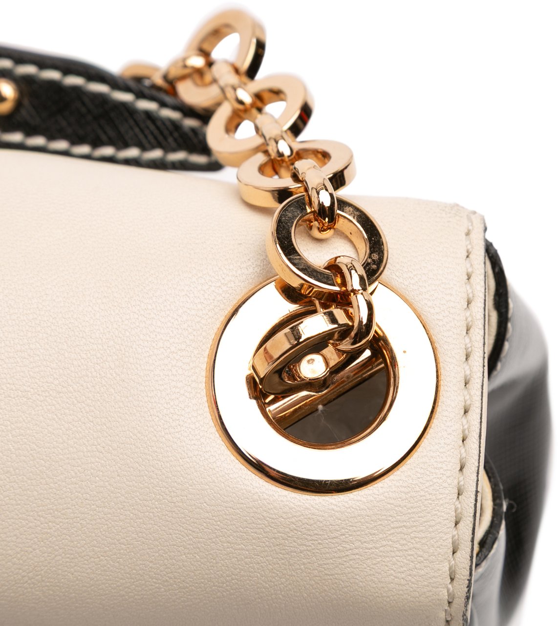 Ferragamo Leather Double Gancini Shoulder Bag Wit