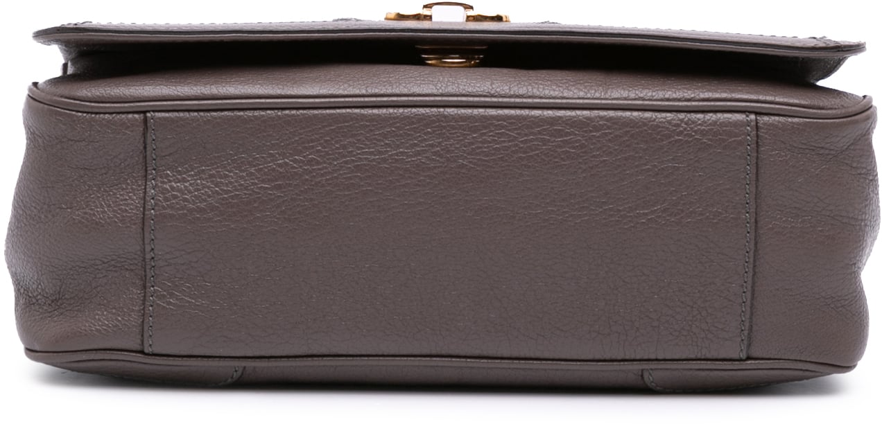 Ferragamo Leather Branca Shoulder Bag Bruin