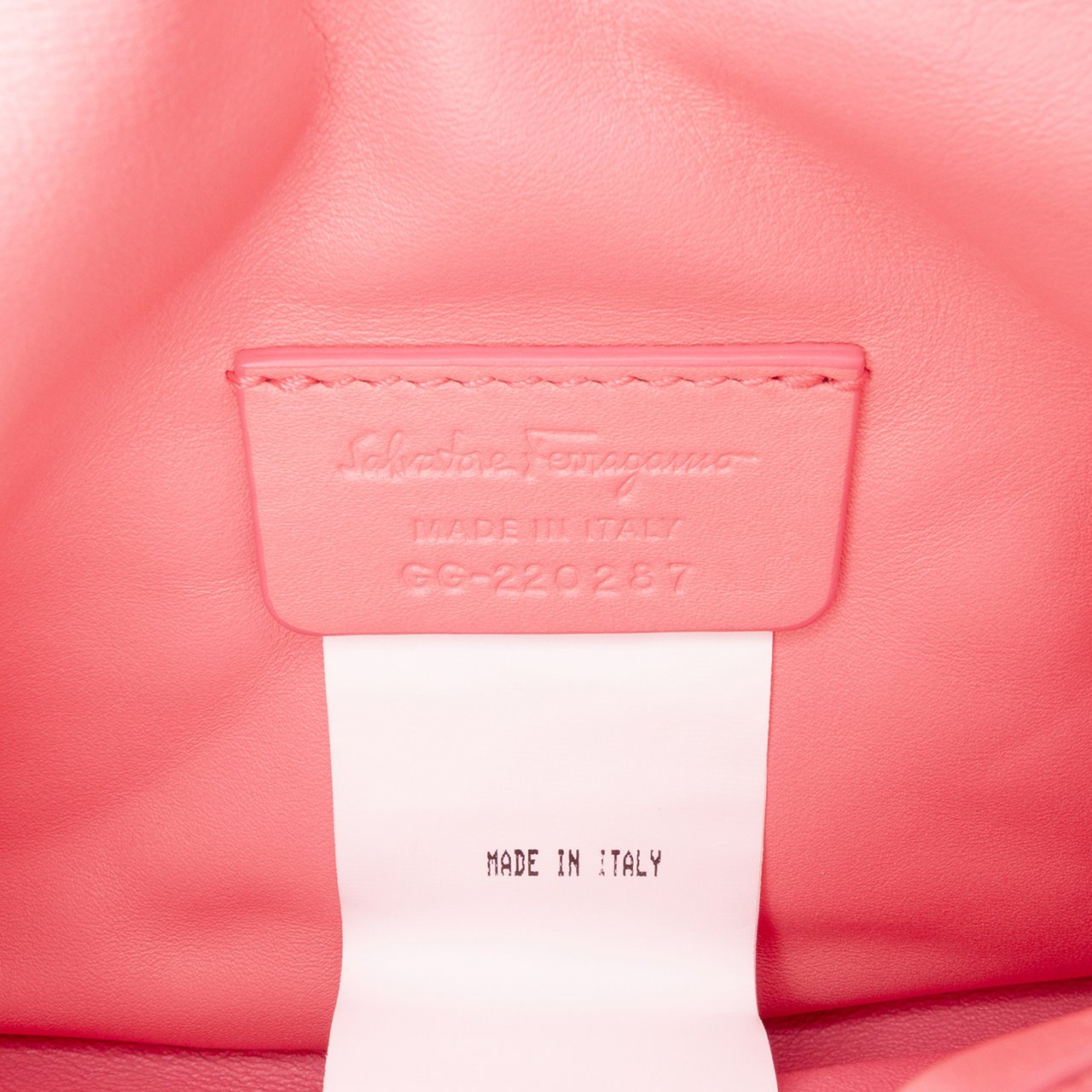 Ferragamo Mini Padded Leather Viva Bow Crossbody Roze
