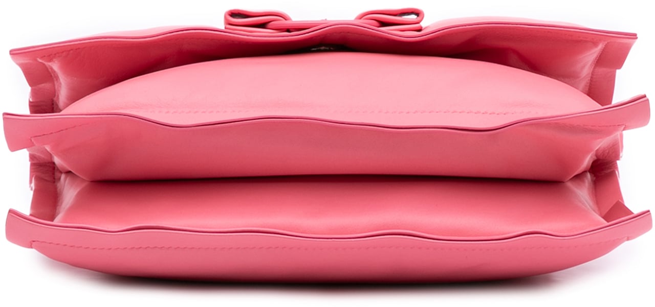 Ferragamo Padded Leather Viva Bow Crossbody Roze