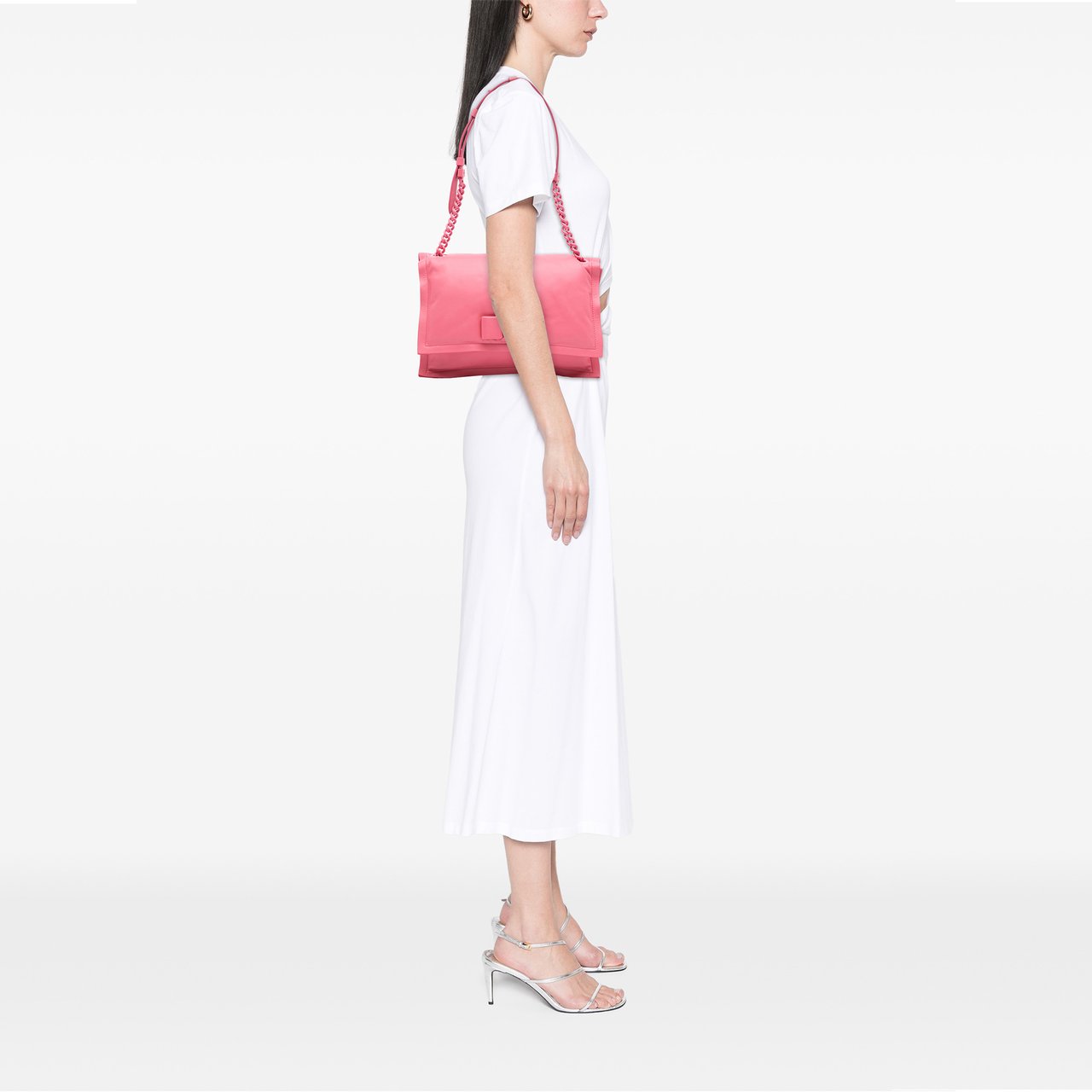 Ferragamo Padded Leather Viva Bow Crossbody Roze