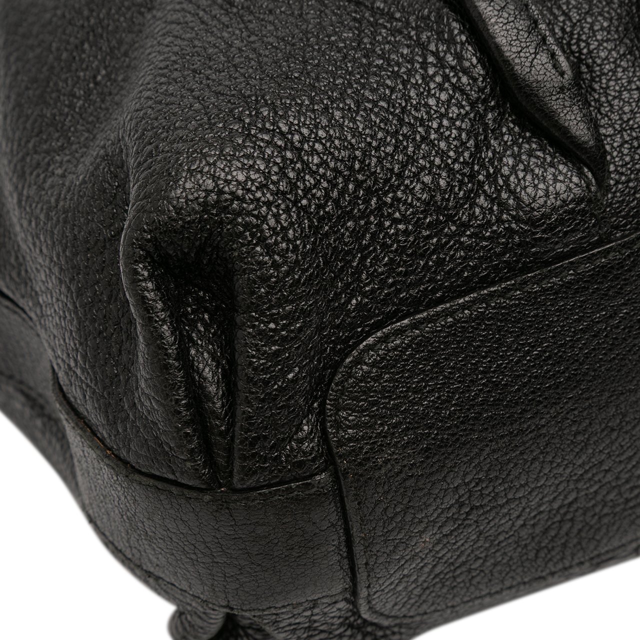 Ferragamo Leather Gancini Braided Tote Zwart